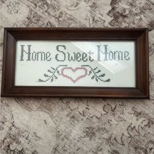 Home Sweet Home Framed Embroidery